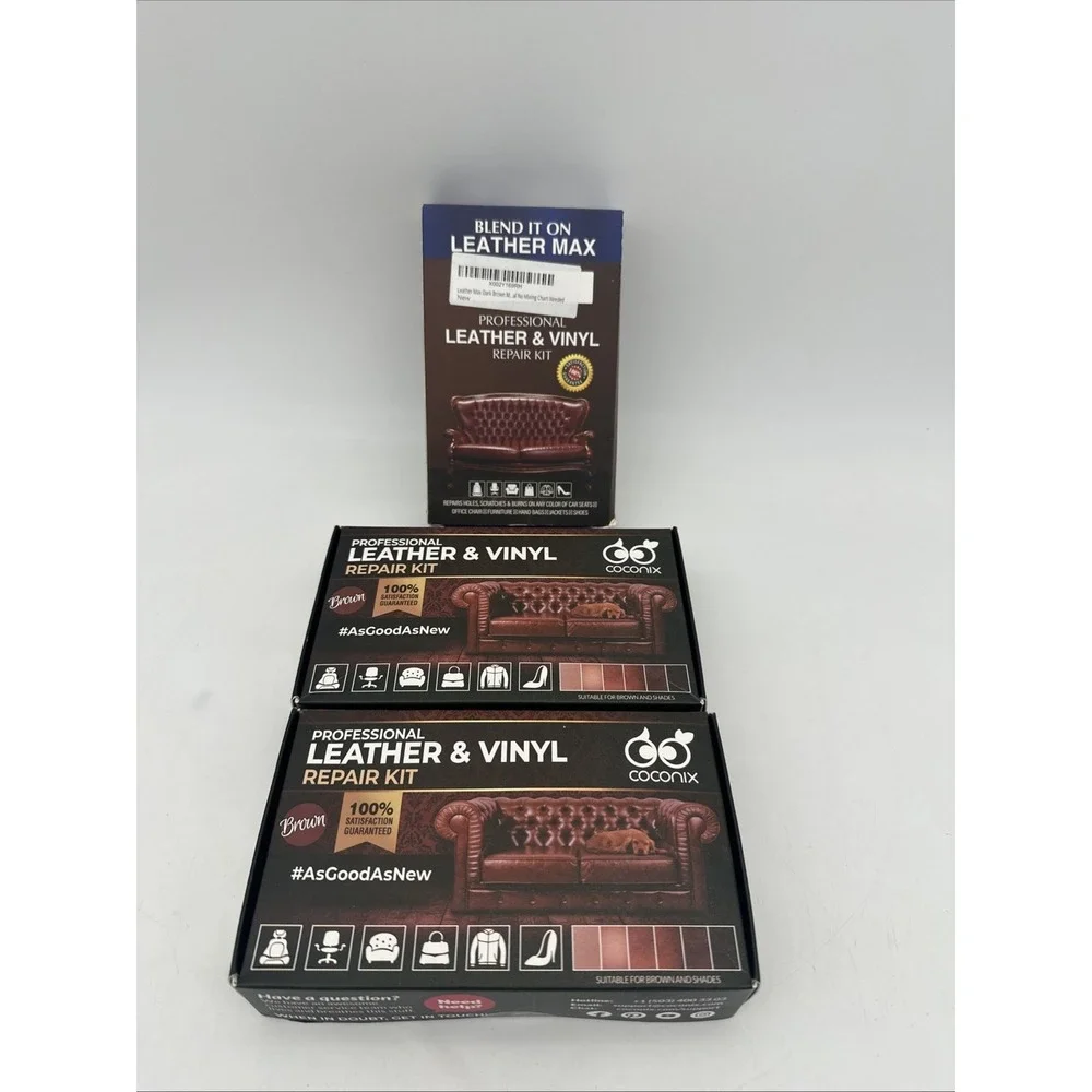 3 - COCONIX Leather Care PRO Professional Black‎ Leather & Vinyl Repair Kit